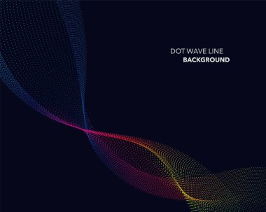 Zarif soyut vektör spektrum gökkuşağı degrade dalga noktalı çizgi