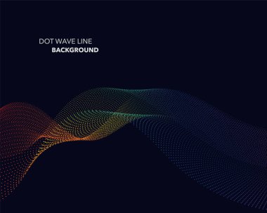 Zarif soyut vektör spektrum gökkuşağı degrade dalga noktalı çizgi