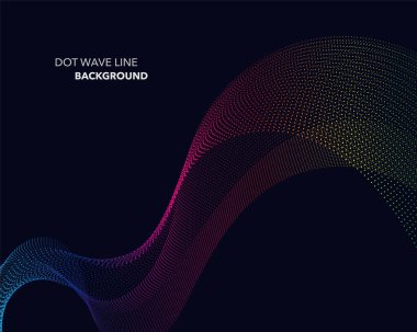 Zarif soyut vektör spektrum gökkuşağı degrade dalga noktalı çizgi