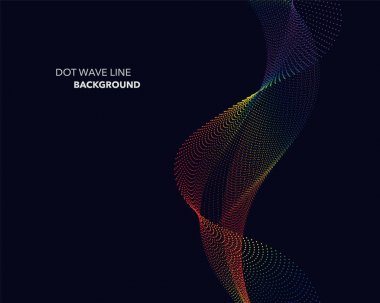 Zarif soyut vektör spektrum gökkuşağı degrade dalga noktalı çizgi