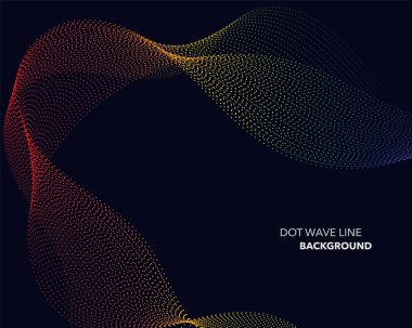 Zarif soyut vektör spektrum gökkuşağı degrade dalga noktalı çizgi