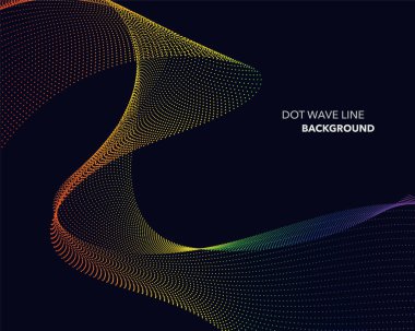 Zarif soyut vektör spektrum gökkuşağı degrade dalga noktalı çizgi