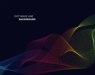 Zarif soyut vektör spektrum gökkuşağı degrade dalga noktalı çizgi