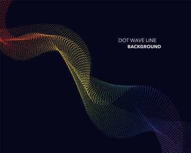 Zarif soyut vektör spektrum gökkuşağı degrade dalga noktalı çizgi