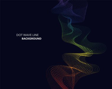 Zarif soyut vektör spektrum gökkuşağı degrade dalga noktalı çizgi