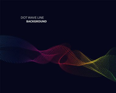 Zarif soyut vektör spektrum gökkuşağı degrade dalga noktalı çizgi