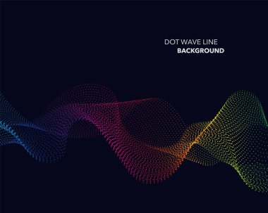 Zarif soyut vektör spektrum gökkuşağı degrade dalga noktalı çizgi