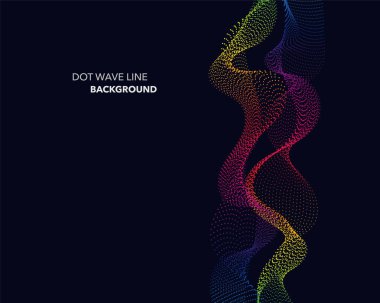 Zarif soyut vektör spektrum gökkuşağı degrade dalga noktalı çizgi