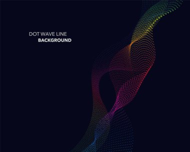 Zarif soyut vektör spektrum gökkuşağı degrade dalga noktalı çizgi