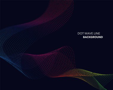 Zarif soyut vektör spektrum gökkuşağı degrade dalga noktalı çizgi