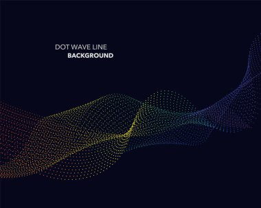 Zarif soyut vektör spektrum gökkuşağı degrade dalga noktalı çizgi