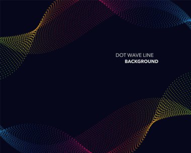 Zarif soyut vektör spektrum gökkuşağı degrade dalga noktalı çizgi