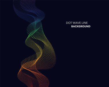 Zarif soyut vektör spektrum gökkuşağı degrade dalga noktalı çizgi