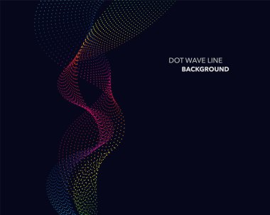 Zarif soyut vektör spektrum gökkuşağı degrade dalga noktalı çizgi