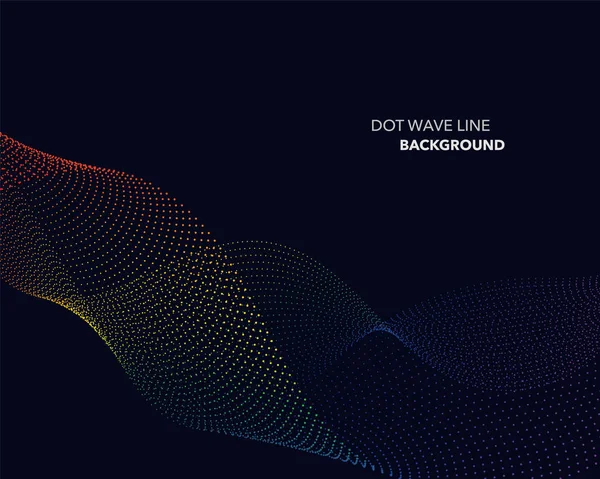 Zarif soyut vektör spektrum gökkuşağı degrade dalga noktalı çizgi