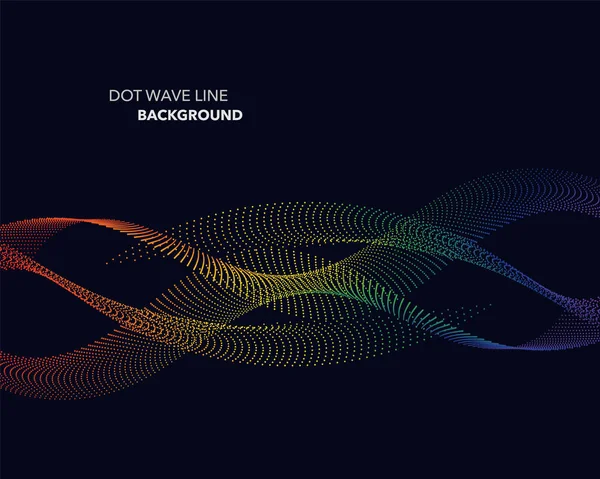 Zarif soyut vektör spektrum gökkuşağı degrade dalga noktalı çizgi