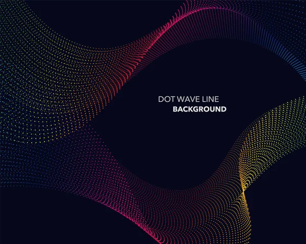 Zarif soyut vektör spektrum gökkuşağı degrade dalga noktalı çizgi