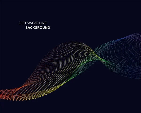 Zarif soyut vektör spektrum gökkuşağı degrade dalga noktalı çizgi