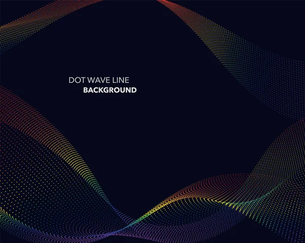 Zarif soyut vektör spektrum gökkuşağı degrade dalga noktalı çizgi