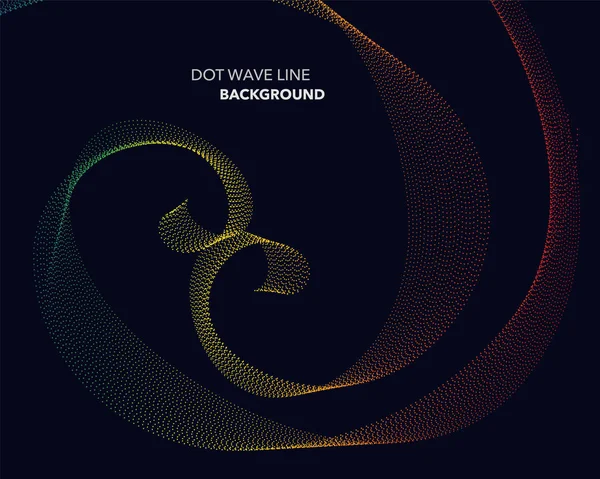 Zarif soyut vektör spektrum gökkuşağı degrade dalga noktalı çizgi