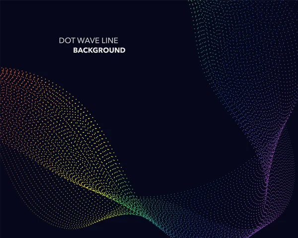 Zarif soyut vektör spektrum gökkuşağı degrade dalga noktalı çizgi