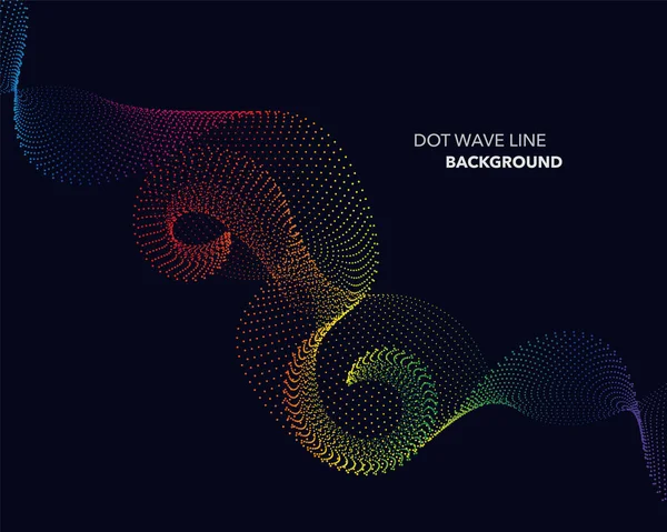 Zarif soyut vektör spektrum gökkuşağı degrade dalga noktalı çizgi