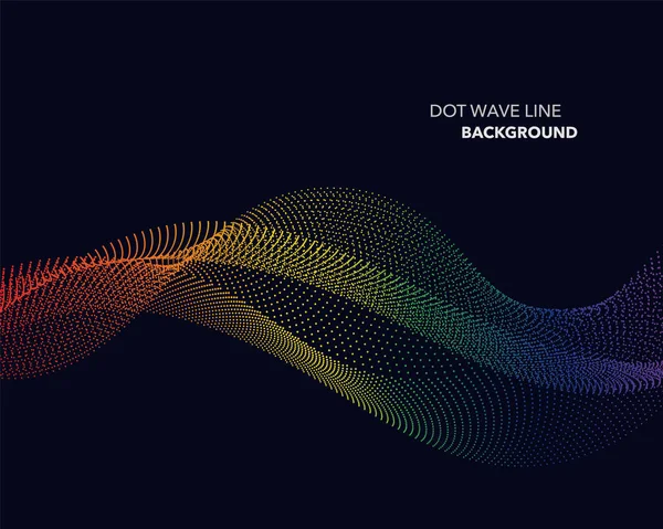 Zarif soyut vektör spektrum gökkuşağı degrade dalga noktalı çizgi