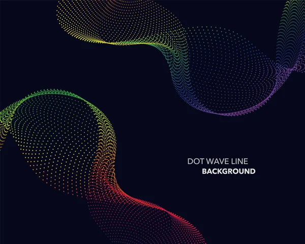 Zarif soyut vektör spektrum gökkuşağı degrade dalga noktalı çizgi