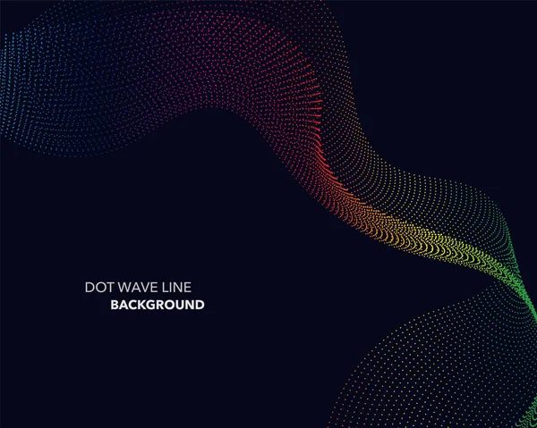 Zarif soyut vektör spektrum gökkuşağı degrade dalga noktalı çizgi