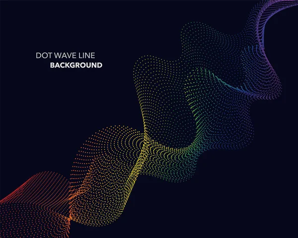 Zarif soyut vektör spektrum gökkuşağı degrade dalga noktalı çizgi