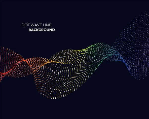 Zarif soyut vektör spektrum gökkuşağı degrade dalga noktalı çizgi