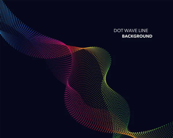 Zarif soyut vektör spektrum gökkuşağı degrade dalga noktalı çizgi