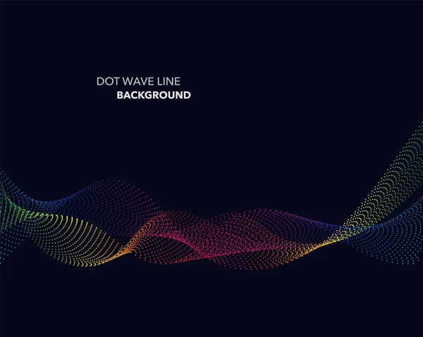 Zarif soyut vektör spektrum gökkuşağı degrade dalga noktalı çizgi