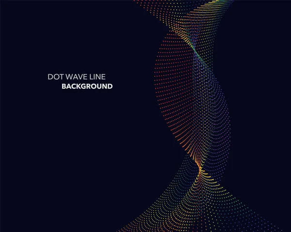 Zarif soyut vektör spektrum gökkuşağı degrade dalga noktalı çizgi