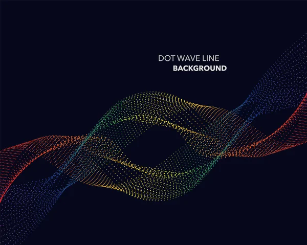 Zarif soyut vektör spektrum gökkuşağı degrade dalga noktalı çizgi