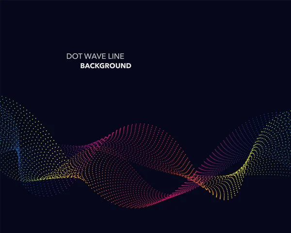 Zarif soyut vektör spektrum gökkuşağı degrade dalga noktalı çizgi