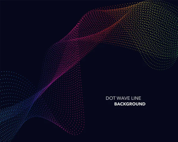 Zarif soyut vektör spektrum gökkuşağı degrade dalga noktalı çizgi