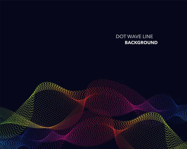 Zarif soyut vektör spektrum gökkuşağı degrade dalga noktalı çizgi