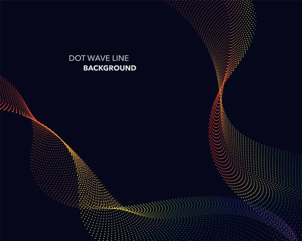 Zarif soyut vektör spektrum gökkuşağı degrade dalga noktalı çizgi