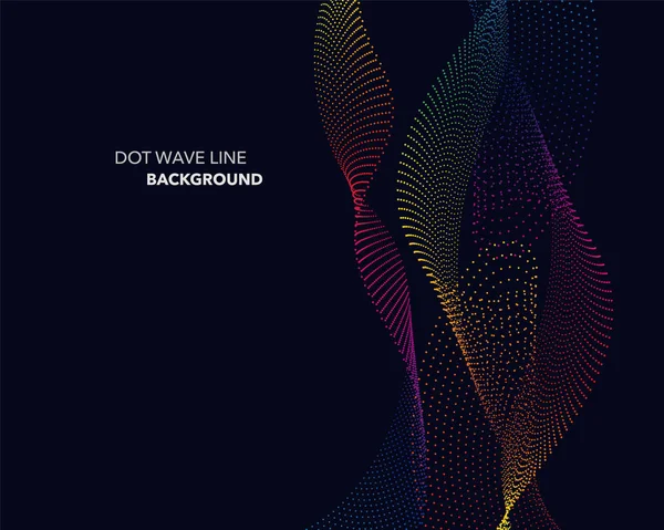 Zarif soyut vektör spektrum gökkuşağı degrade dalga noktalı çizgi