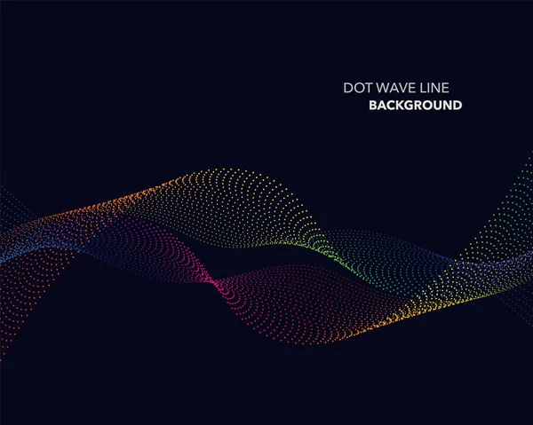 Zarif soyut vektör spektrum gökkuşağı degrade dalga noktalı çizgi