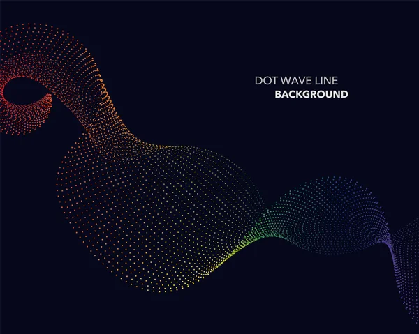 Zarif soyut vektör spektrum gökkuşağı degrade dalga noktalı çizgi