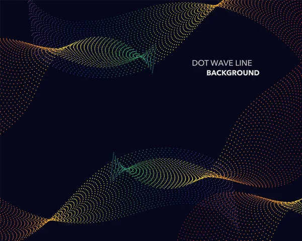 Zarif soyut vektör spektrum gökkuşağı degrade dalga noktalı çizgi