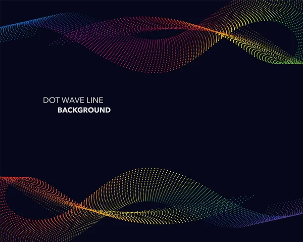 Zarif soyut vektör spektrum gökkuşağı degrade dalga noktalı çizgi