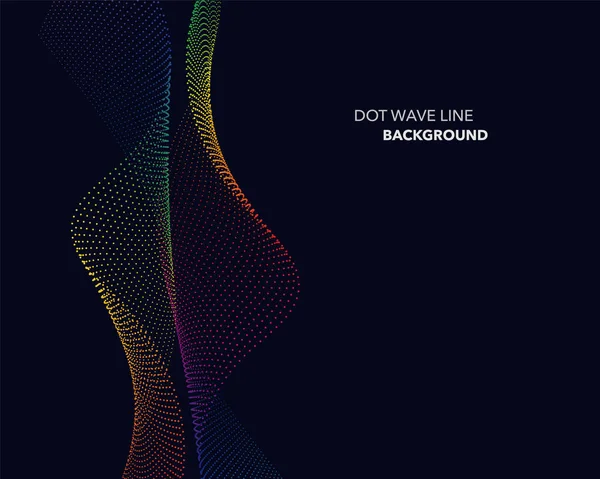 Zarif soyut vektör spektrum gökkuşağı degrade dalga noktalı çizgi