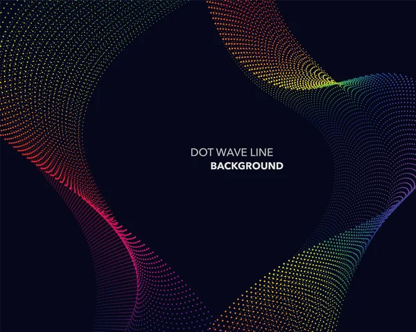 Zarif soyut vektör spektrum gökkuşağı degrade dalga noktalı çizgi