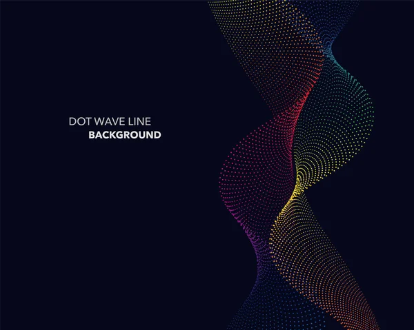 Zarif soyut vektör spektrum gökkuşağı degrade dalga noktalı çizgi