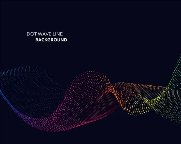 Zarif soyut vektör spektrum gökkuşağı degrade dalga noktalı çizgi