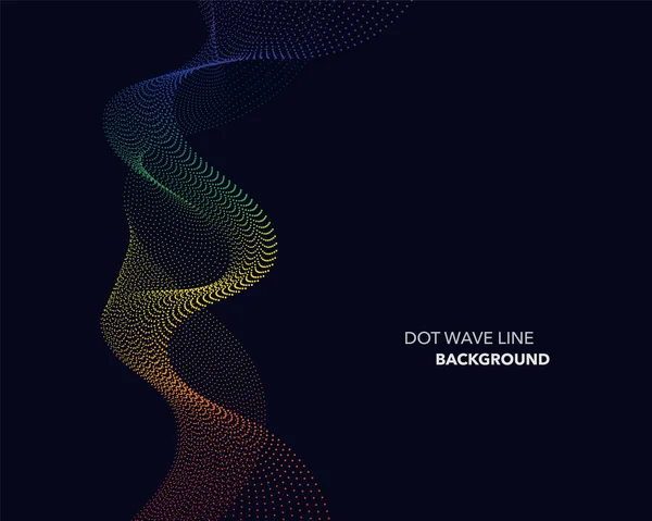 Zarif soyut vektör spektrum gökkuşağı degrade dalga noktalı çizgi