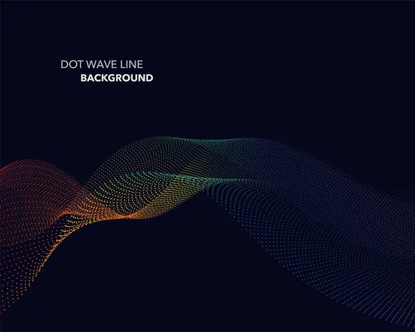 Zarif soyut vektör spektrum gökkuşağı degrade dalga noktalı çizgi